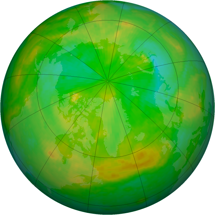 Arctic ozone map for 30 June 2004